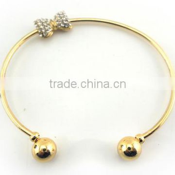 Newest design open end cuff bracelet with bowknot