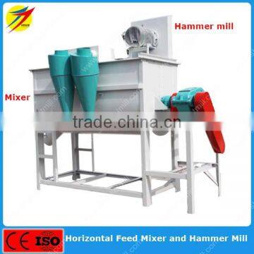 1 TPH grain poultry, chicken, cattle, sheep feed grinder and mixer machine for sale