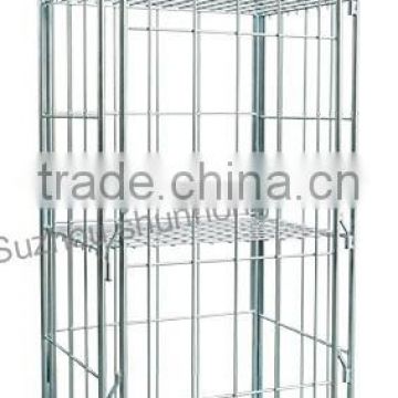 surface galvanized roll cage with adjustable wire shelf