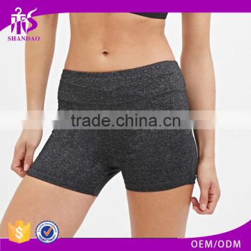 2017 Guangzhou Shandao OEM Customized Wholesale Manufacture Best-selling 95% Cotton 5% Spandex Tight Women Yoga Shorts