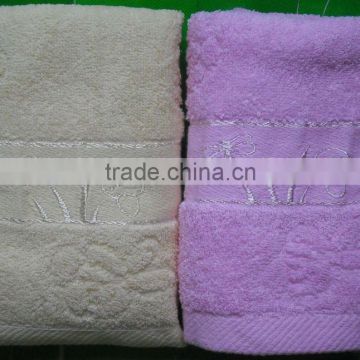 solid jacquard cotton terry face towel