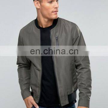 Fashion Satin Winter Jacket Coats And Men Jackets Bomber Jacket With Zip Chest Pocket