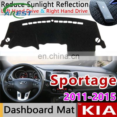 for Kia Sportage 2011 2012 2013 2014 2015 SL Anti-Slip Mat Dashboard Cover Pad Sunshade Dashmat Carpet Anti-UV Car Accessories R
