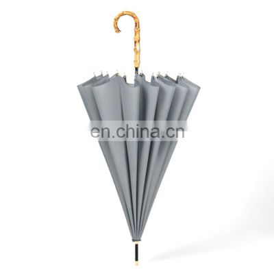 High Quality Outdoor Japanese Bamboo Handle Rain Umbrella with Custom Design
