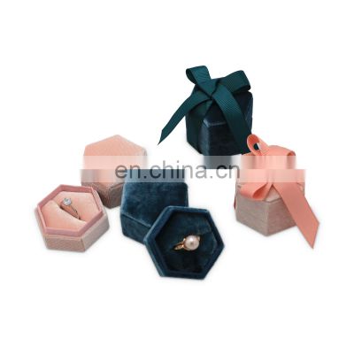 wholesale custom velvet jewelry box ring earring necklace box jewellery travel box organizer cases