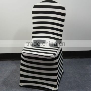 black/white stripe chair cover spandex cheap