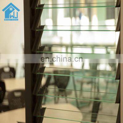 Glass louvre window stainless steel clips glass louver mechanism