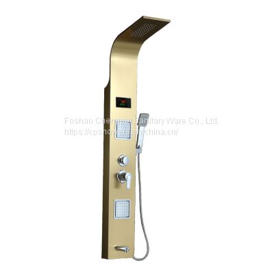 Shower panel with body jet hanheld shower head stainless steel sanitary shower system