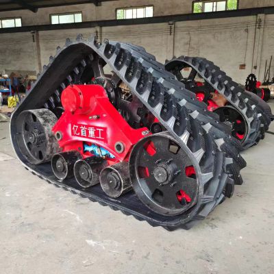 The modification and replacement of a half track anti sinking wheel harvester is simple