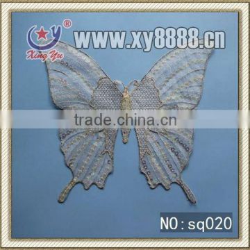 The butterfly type sequins lace for garment