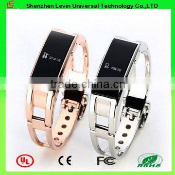 D8 Metal Gold Silver Hot Fitness Tracker Calorie Counter Sleep Monitor Watch Bluetooth Bracelet