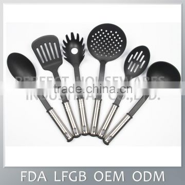 Hot sale nylon kitchen utensils / cooking tools with stinless steel & pp handle