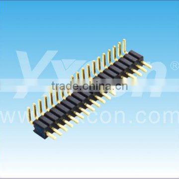 China supplier 1.27mm pitch single row 90 degree male pin header