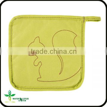 Cute embroidery animal canvas protective pot holder