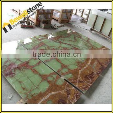Prefab China green onyx marble stone slab