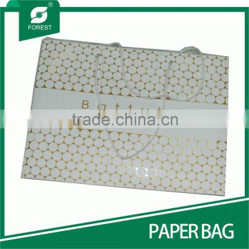 LARGE CUSTOM MADE ART PAPER PAPER BAG FOR PACKING APPAREL WITH ROPES