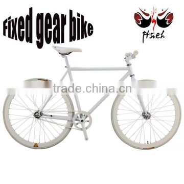 China pure white fixed gear bikes flip flop hub