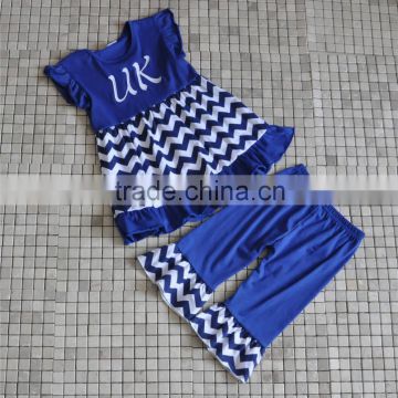 baby girl blue chevron UK football outfits