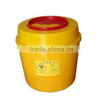 4 Liter round Plastic medical disposable sharps container, sharps box, medical disposal bins for sale