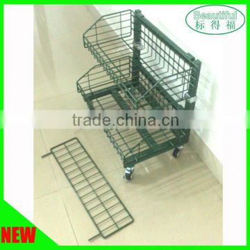 Free standing fruit vegetable wire basket rack