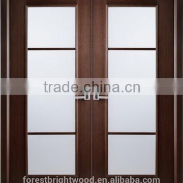 Front interior double doors design with two leaf 8 glass ( S4-1013 )