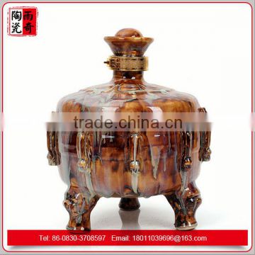 brown shiny ceramic decorative candle jars