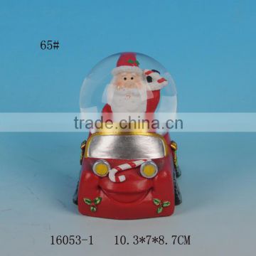 55mm Christmas santa claus resin custom snow globe