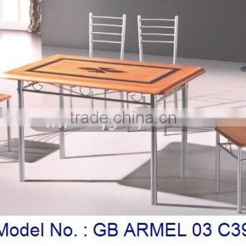 Promotion of Metal dining set, modern dining room furniture