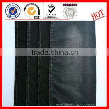 Dark jean material broken twill indigo mercerized denim fabric D008