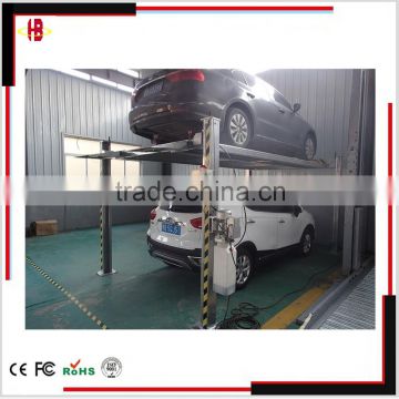 hydraulic 4 post type 2 layer parking lift with CE certificate