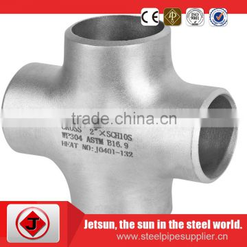 ASME B16.28 A234 alloy cross joint pipe fitting