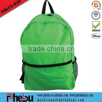 Large volume lightweight folding travel backpack