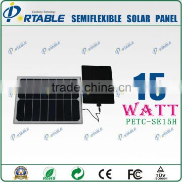 High efficiency sunpower solar panel, solar flexible panel 15W (PETC-SE15H)