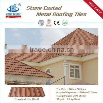 Colorful Stone Coated Metal Roof Tile/ Lightweight Metal Roofing Tiles Classic Type/building Material