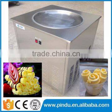 Thailand Single flat pan fried ice cream roll making machine