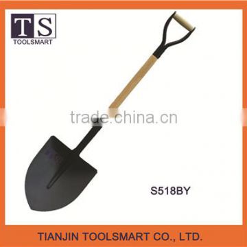 Many different types of high quality steel forged garden shovel with wooden shovel handle