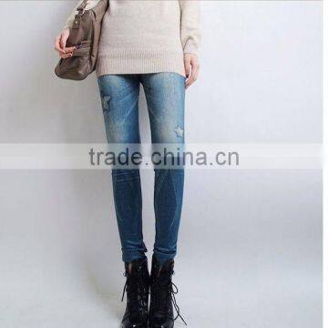 wholesale leggings clothes washing machine denim print jeggings