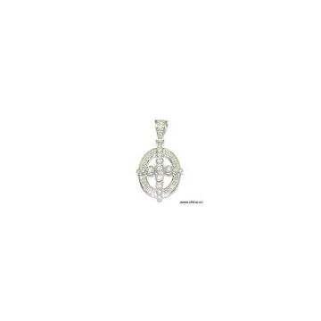 Sell 925 Sterling Silver Cross Pendant with CZ Stone