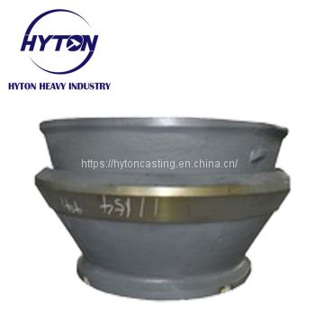 Mn18Cr2 crusher spare parts bowl liner mantle adapt to metso nordberg hp5 cone crusher