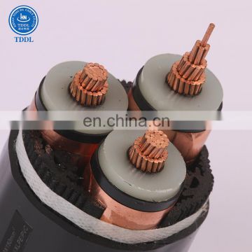 mineral insulated power cable 11kv 33kv double steel copper 3core