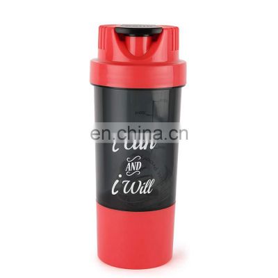 500ml wholesale high quality gym custom protein slim outdoor sports portable fitness shake bottle with customized color