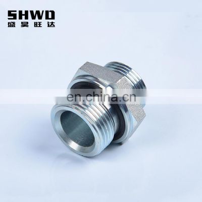 1CM  Metric Thread Male 60 degree Cone Seat Straight hydraulic Fitting For Pipe Seal Connection