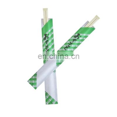 Eco Japanese Disposable Bamboo Chopsticks in Individual Open Paper Sleeve