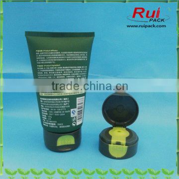 Empty plastic tube with press flip top cap,cosmetic PE tube packaging