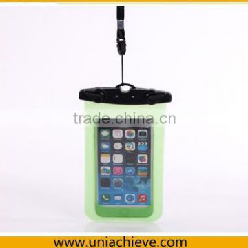waterproof floating cases for phone armband with strap green color