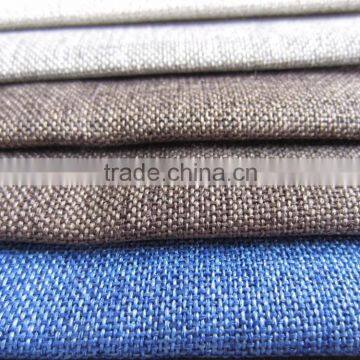 100% polyester linen look fabric blackout curtain