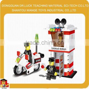 2015 large fire fighter education kids plastic blocks toys
