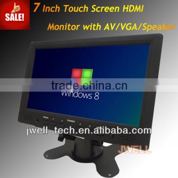 7 inch 4 wire resistive touch screen panel with vga input with BNC VGA AV