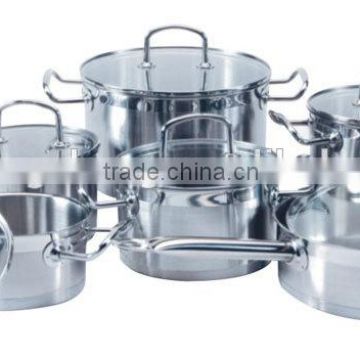 12pcs set of xiangsheng brand stainless steel gold coast nobo cookware