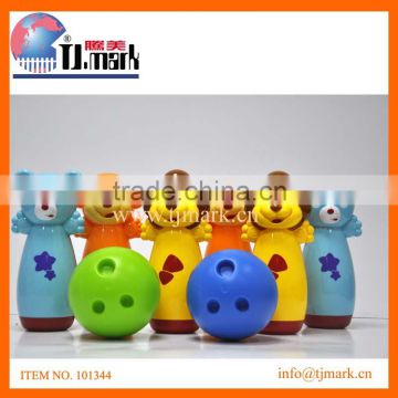 colored animal bowling set for kids